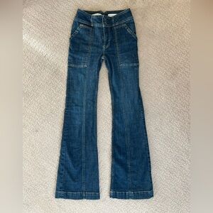 Pilcro and the Letterpress Dark Blue Flare Jeans size 25